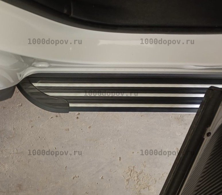 Пороги подножки на Changan CS55 2020-2023 в полоску — рисунок 3