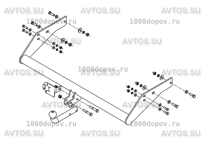 Фаркоп Avtos UAZ-09 УАЗ Профи 2017- н.в. — рисунок 3