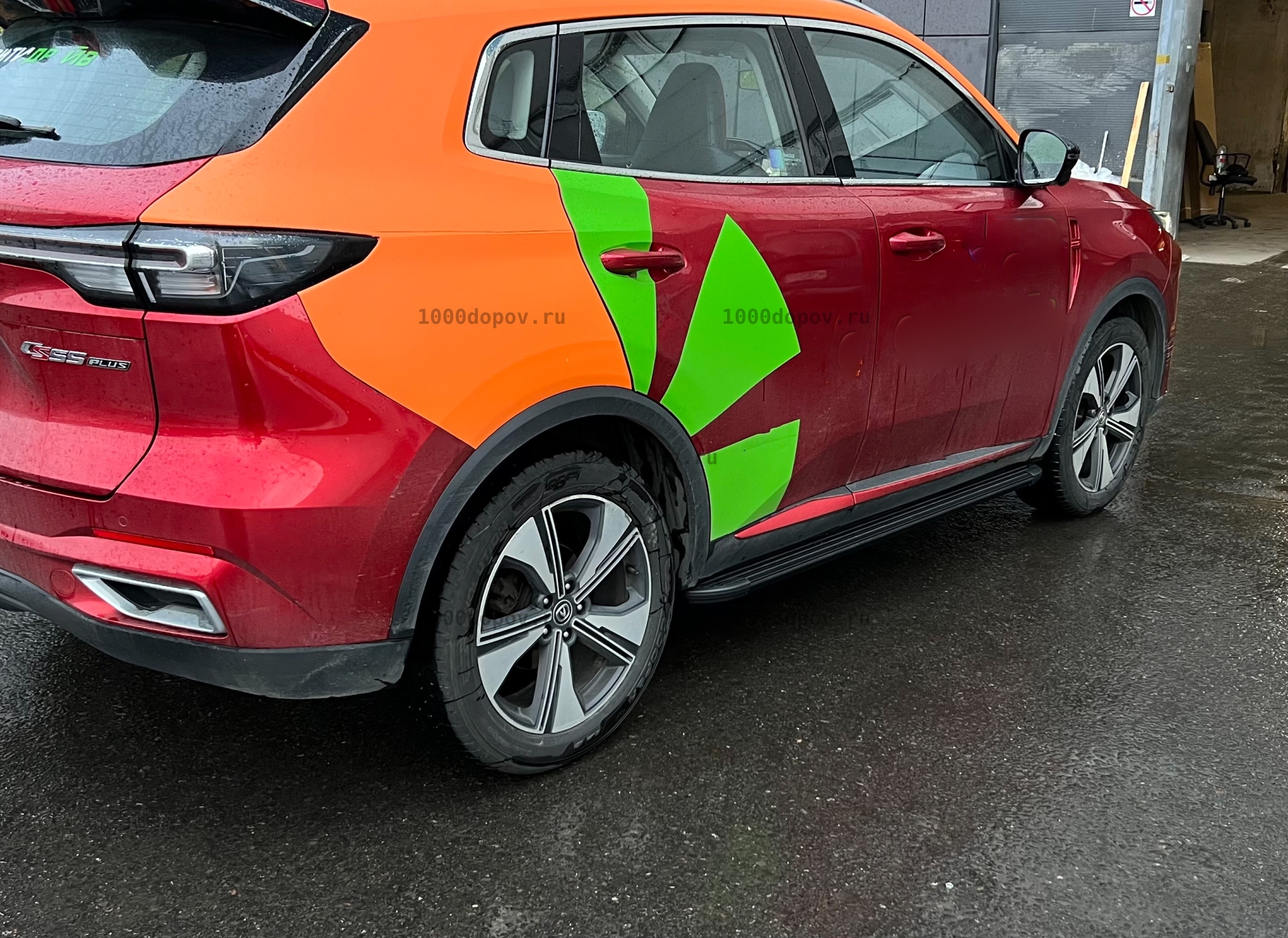 Пороги подножки на Changan CS55 PLUS+ 2023-н.в. черные — рисунок 15