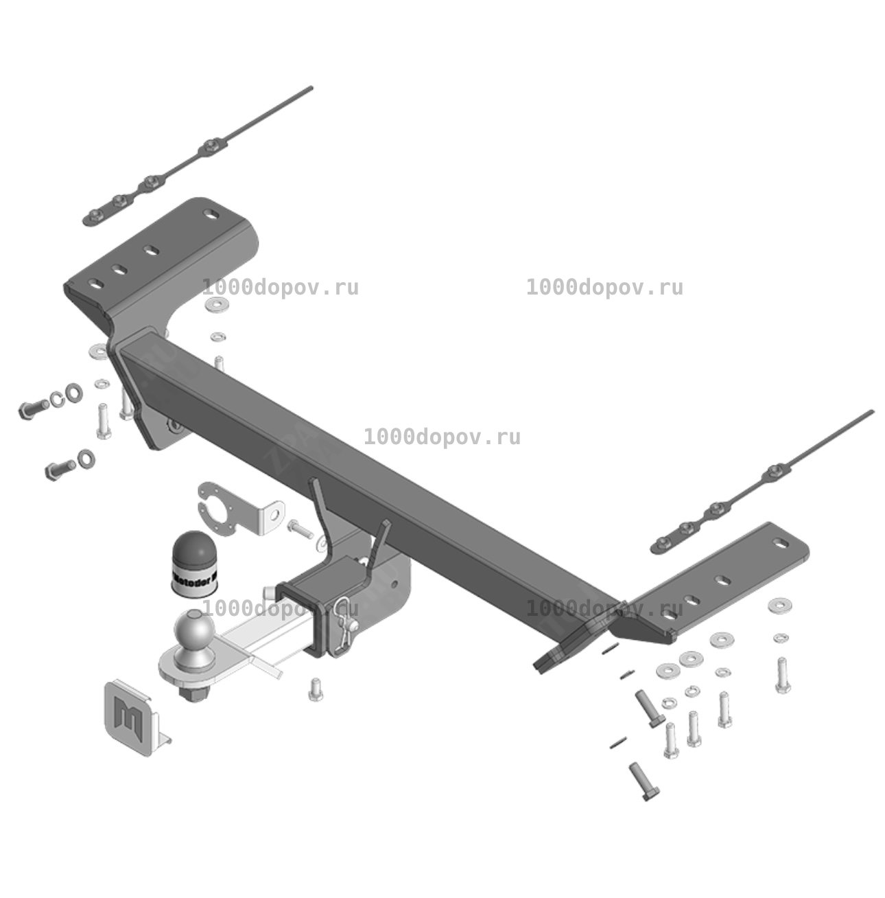 Фаркоп 99016-E Motodor Exeed RX 2023-н.в. (оцинк. шар) — рисунок 3