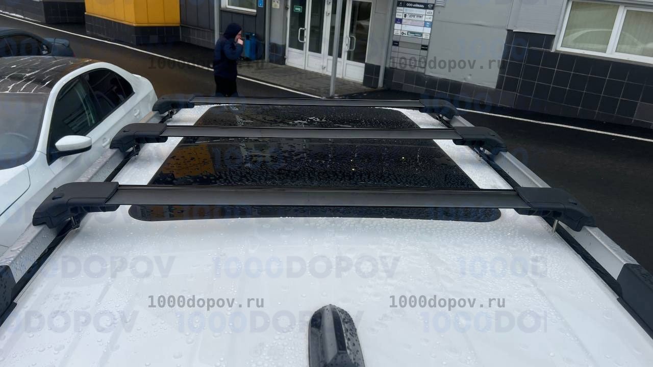 Багажник на рейлинги Haval Dargo из 3 поперечин черные — рисунок 5