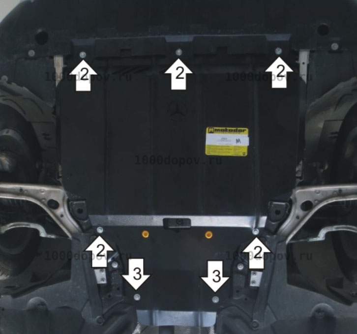 Защита Motodor 01232 Mercedes B-class 2011-2018 (Картер, Кпп) — рисунок 4