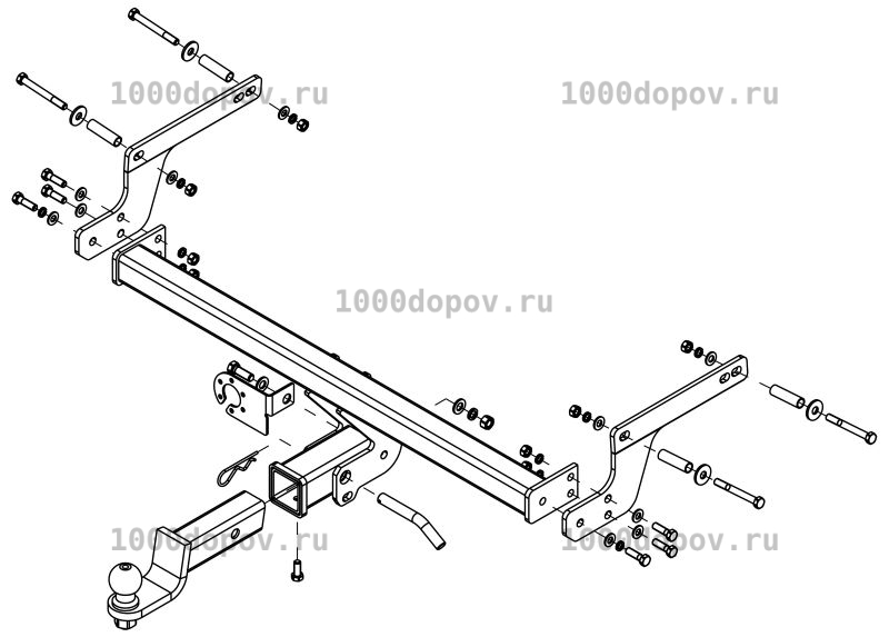 Фаркоп Avtos RN 07B Renault Duster 2011-2015 — рисунок 3