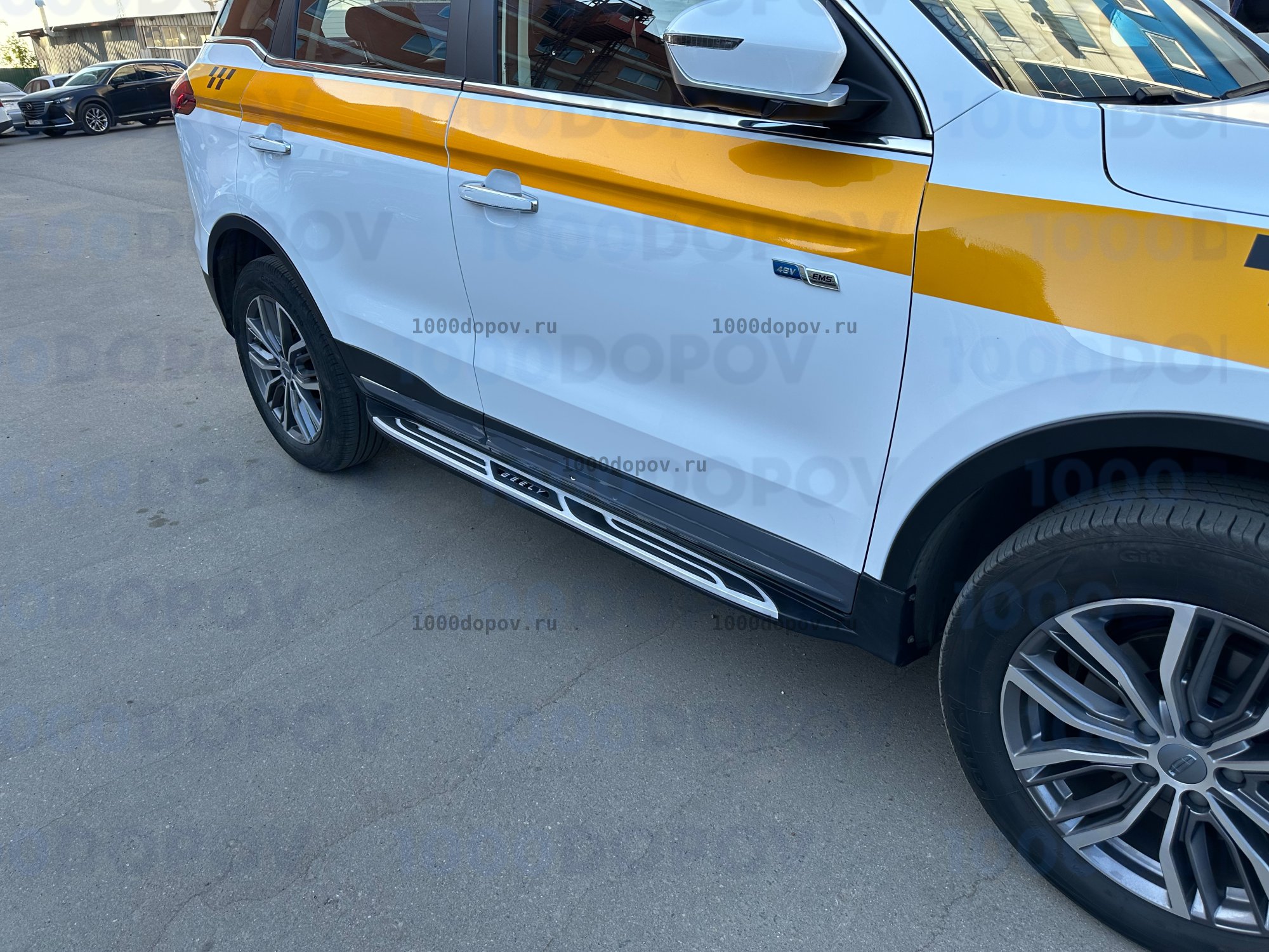 Интегрированные Пороги подножки на Geely Atlas PRO 2021-н.в 2 — рисунок 18