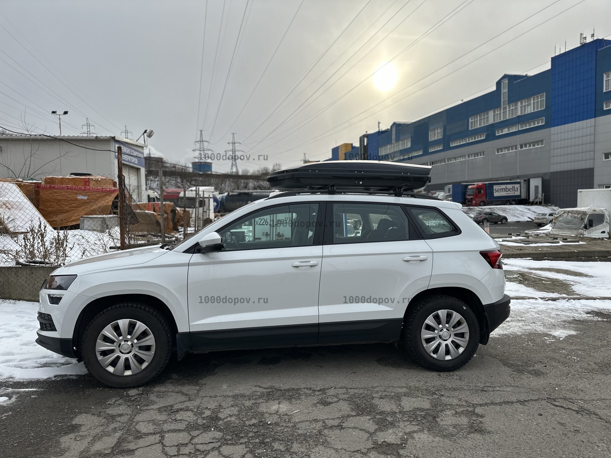 Автобокс на крышу (550 л.) двусторонний черный 175/80/30 — рисунок 9
