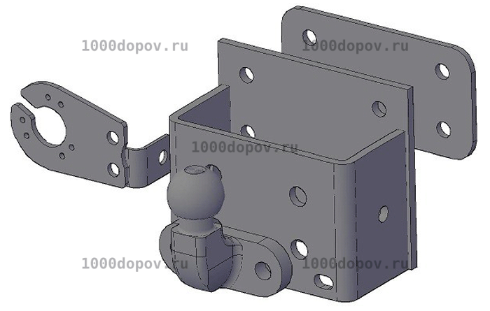 Фаркоп Трейлер 7860 Toyota Hilux 2008-04.2015 — рисунок 10