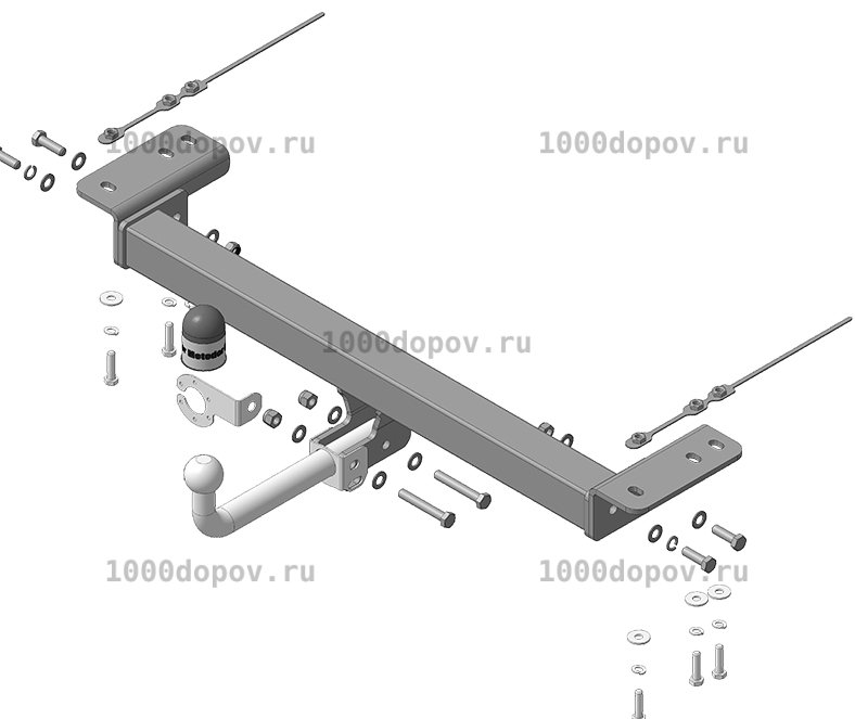 Фаркоп Motodor 99012-A для OMODA C5 2022-н.в.(оцинк. шар) — рисунок 4