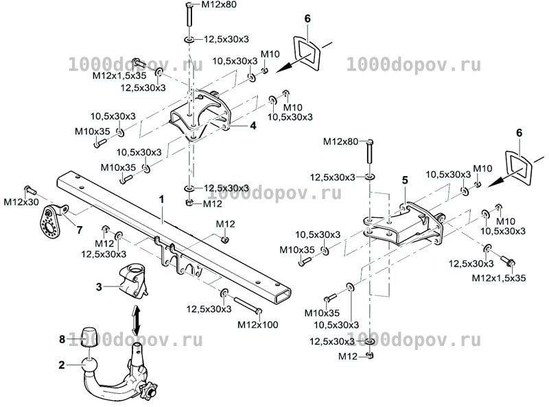 Фаркоп Westfalia 313503600001 Mercedes CLA C117 04/2013-н.в. — рисунок 4