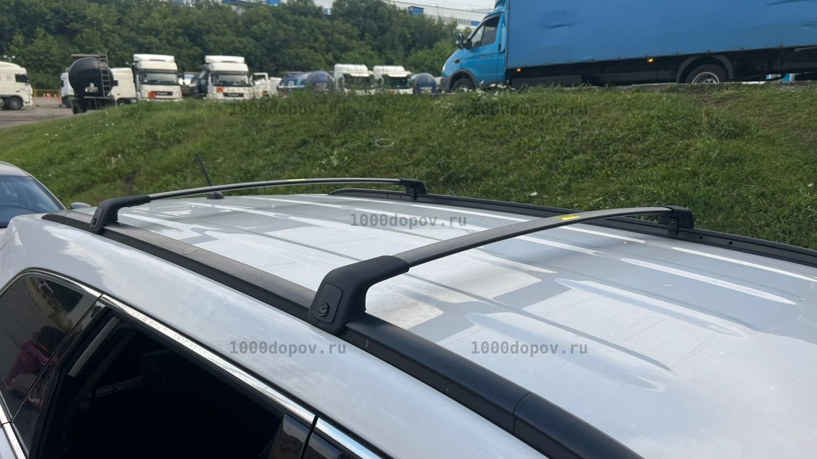 Багажник на рейлинги Hyundai Santa Fe 2015-2018 штатный (в т.ч GRAND) — рисунок 1