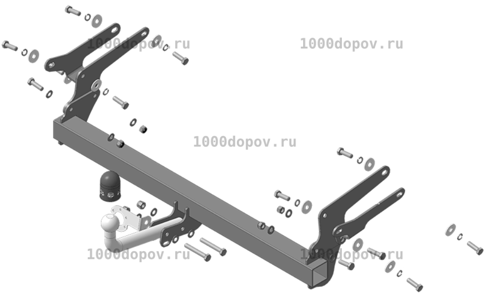 Фаркоп АвтоСтандарт T101A Toyota RAV4 (XA50) 2019- (оцинк. Шар) — рисунок 4