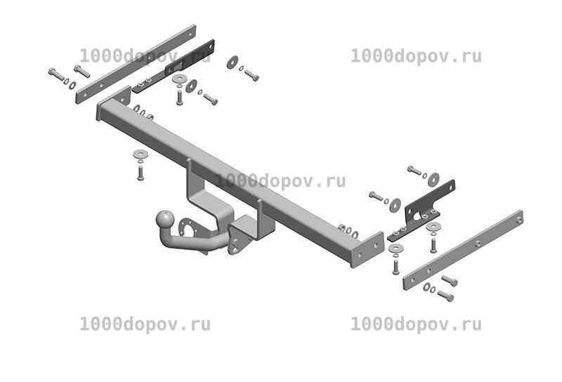 Фаркоп Avtos NS 23 Nissan Tiida (седан, hb) 2007-н.в. — рисунок 7