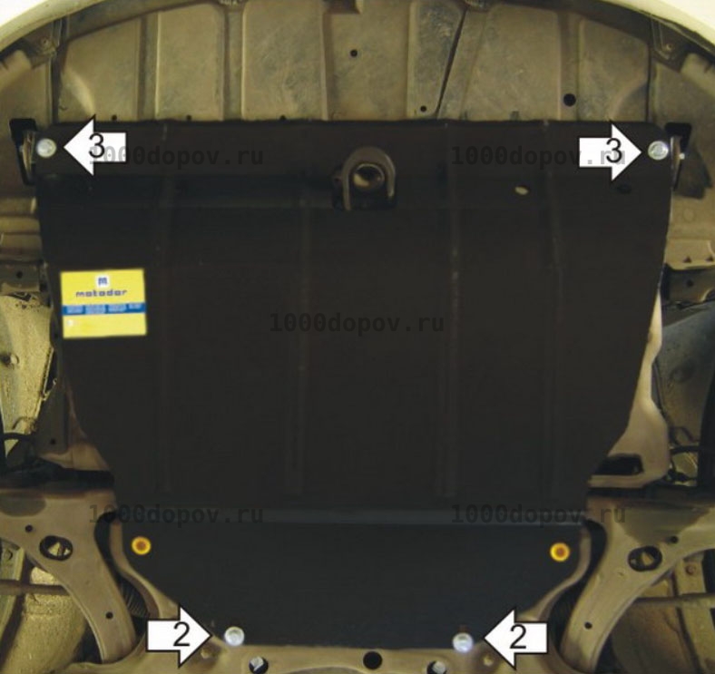 Защита Motodor 72517 Pontiac Vibe 2008-2010 (Картер, Кпп) — рисунок 4