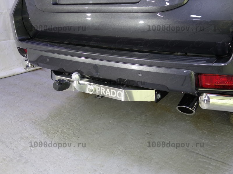 Фаркоп ТСС Тюнинг TCU00024 Toyota Land Cruiser Prado 150 2009- (алюм. накладка, надпись Prado) — рисунок 1