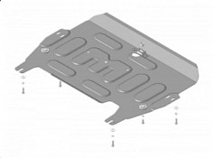 Защита Motodor 73105  Haval F7 2019-2024 (Картер, Кпп)