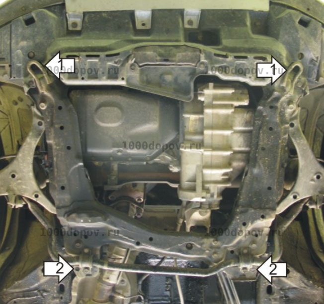 Защита Motodor 10802 Honda Element 2002-2006 (Картер,КПП) — рисунок 3