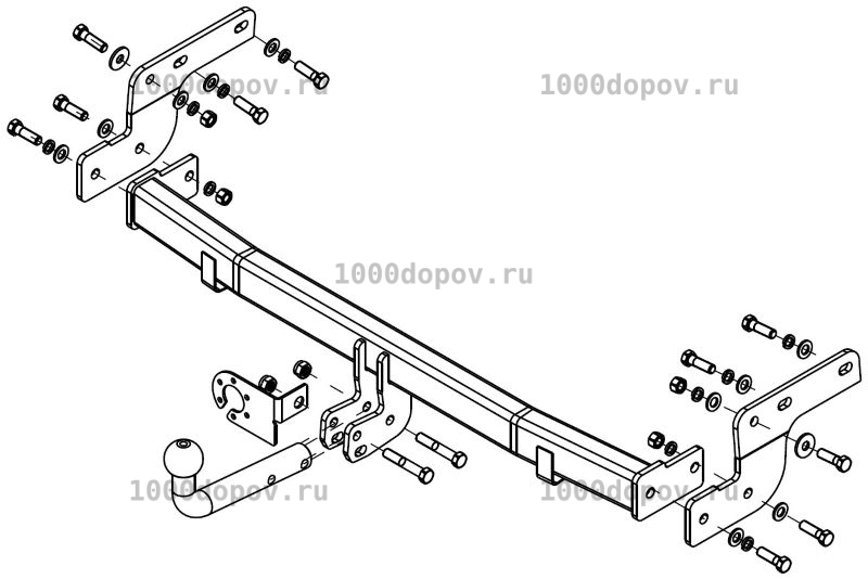 Фаркоп Avtos HY 37 Hyundai Sonata 2019-н.в. — рисунок 1
