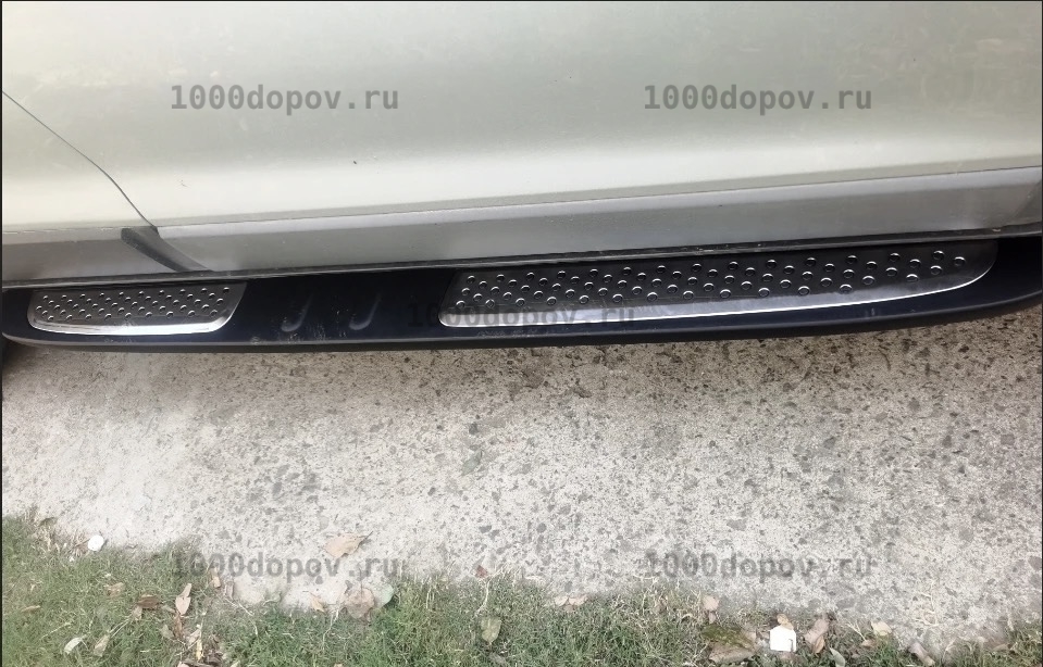 Пороги подножки на Chevrolet Captiva 2006-н.в черные — рисунок 6