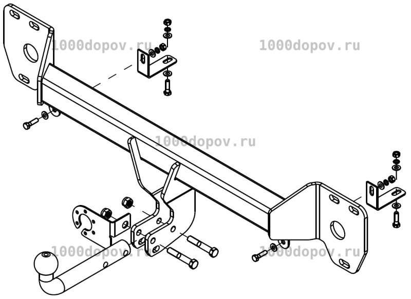 Фаркоп Avtos GL 03 для Geely Tugella 2020 - н.в. — рисунок 2