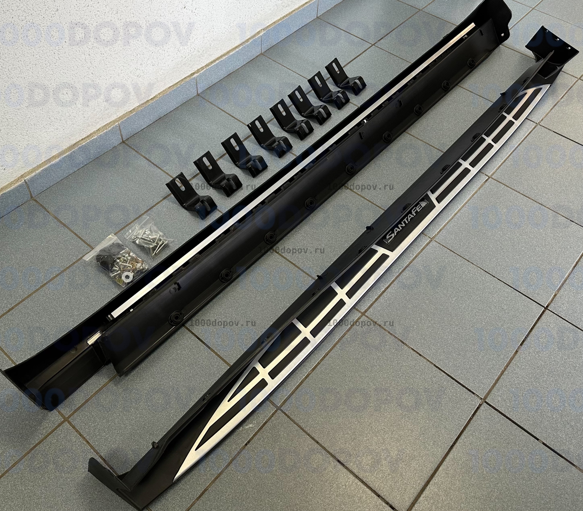 Пороги подножки на Hyundai Santa Fe 3 2012-2018 (кроме Grand) — рисунок 9