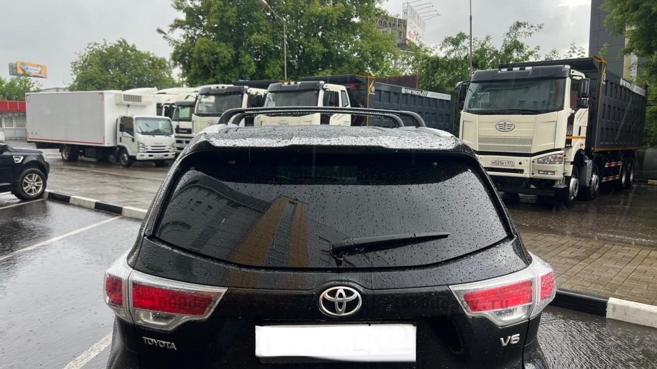 Багажник на рейлинги Toyota Highlander (XU50) 2013-2020 черный — рисунок 21
