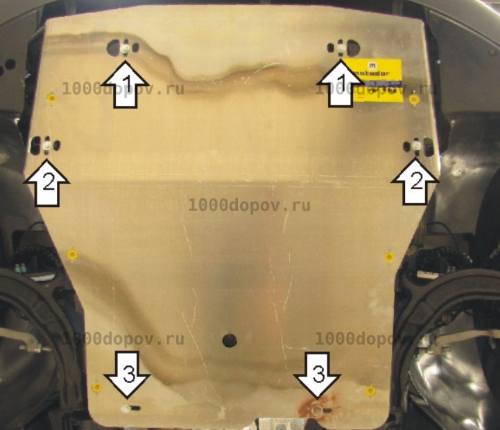 Защита Motodor 32723 на Volkswagen Multivan T6 2015-2020  (Картер, КПП) — рисунок 4