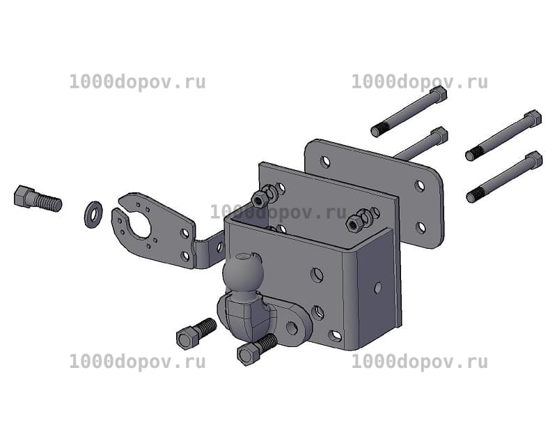 Фаркоп Трейлер 7860 Toyota Hilux 2008-04.2015 — рисунок 11