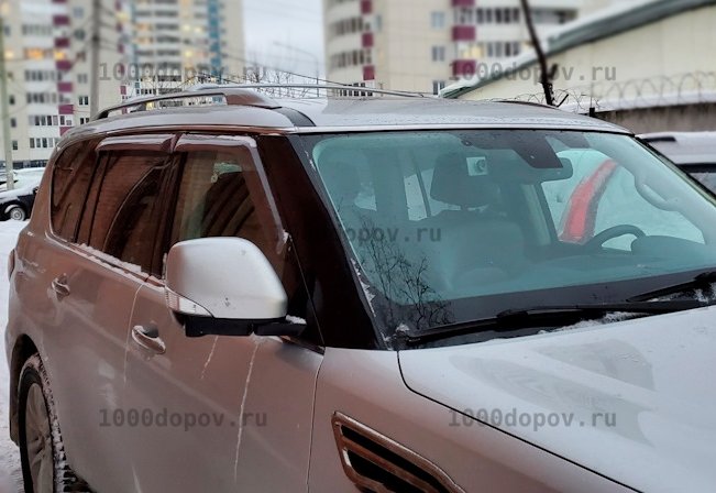 Багажник на рейлинги Infiniti QX80 2014-н.в. штатный — рисунок 3