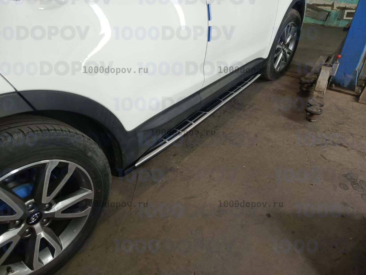 Пороги подножки на Hyundai Santa Fe 3 2012-2018 (кроме Grand) — рисунок 14