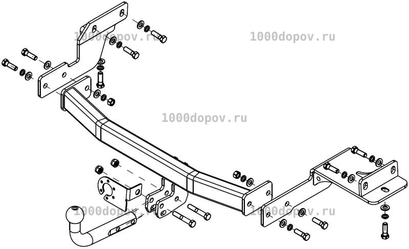 Фаркоп AVTOS HY 36 Hyundai Santa Fe 2021-2023 — рисунок 9