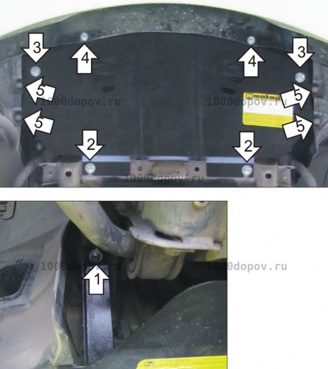 Защита Motodor 00226  BMW 3 (e90) 2005-2011 (Радиатор) — рисунок 5