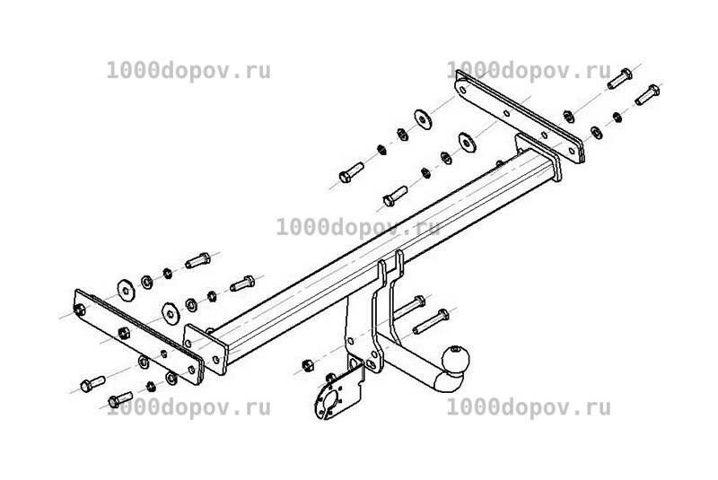 Фаркоп Avtos VL 03 Volvo XC70 2007-2016 — рисунок 17