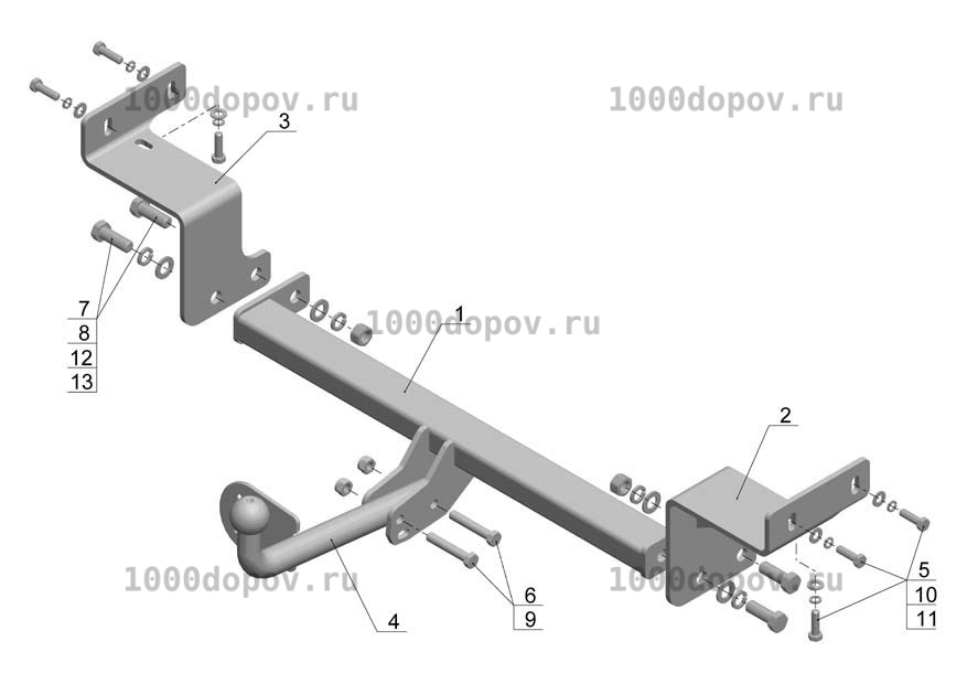 Фаркоп Avtos KI 15 KIA Ceed универсал 2007-07/2012 — рисунок 7