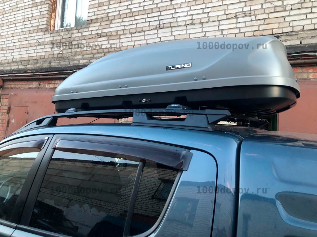 Автобокс ПТ Групп Turino 1 (410 л.) двухсторонний серый — рисунок 2