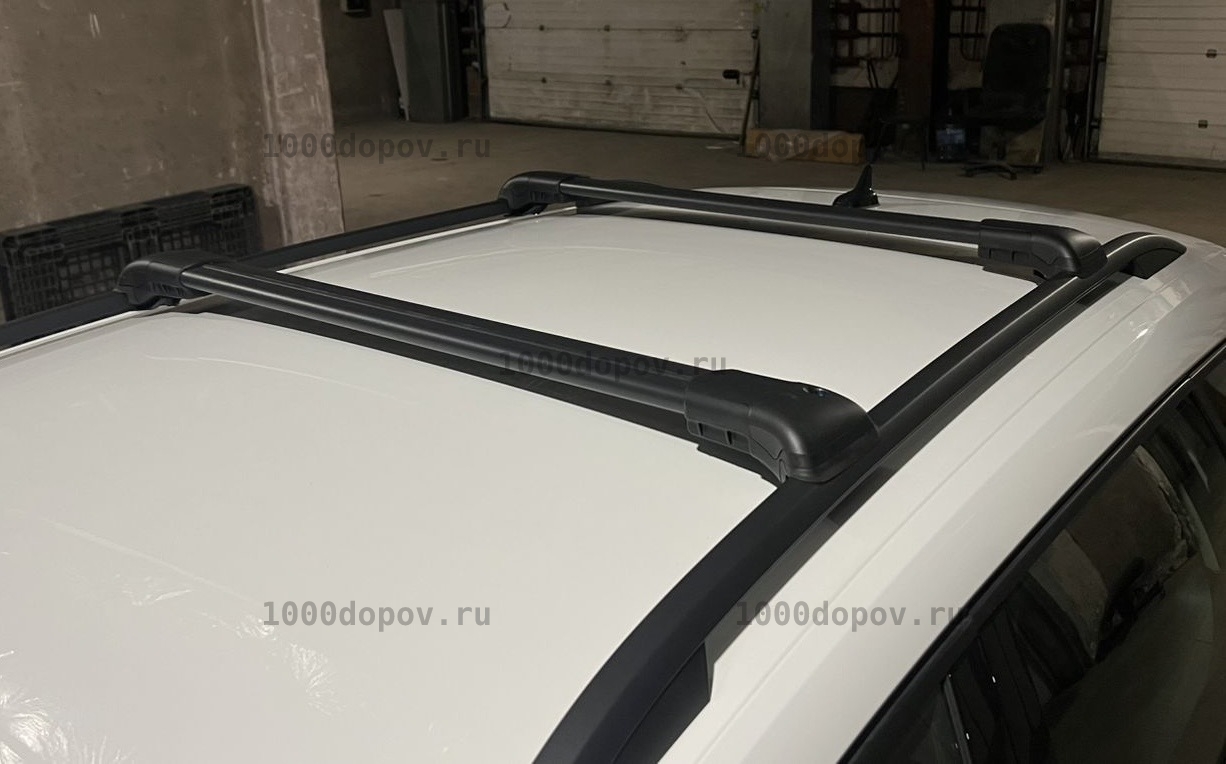 Багажник на рейлинги Skoda Kodiaq 2 поперечины черный — рисунок 8