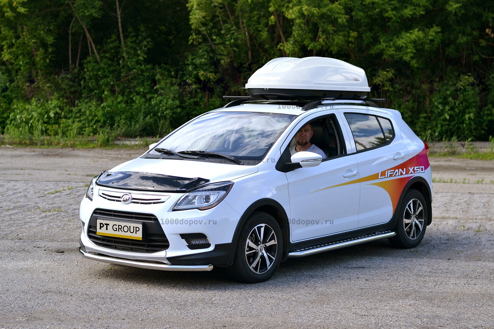 Автобокс ПТ Групп Turino Compact (360 л.) двусторонний белый — рисунок 3