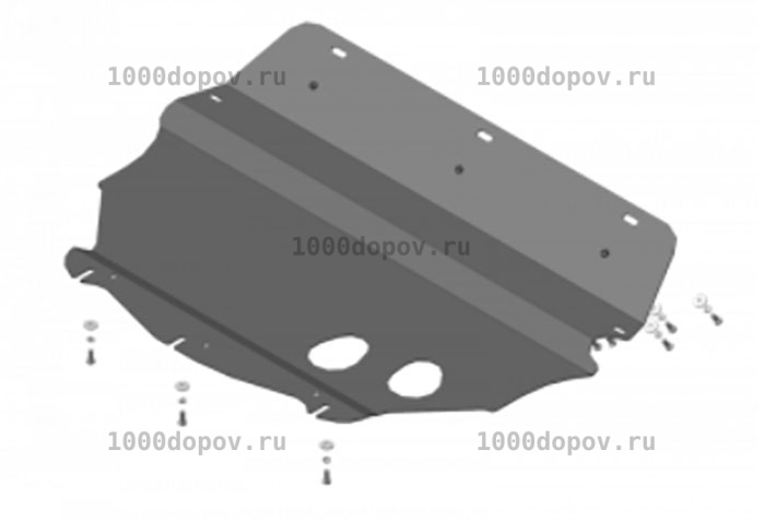 Защита Motodor 12705 Volkswagen Tiguan 2007-2016 (Картер,КПП) — рисунок 2