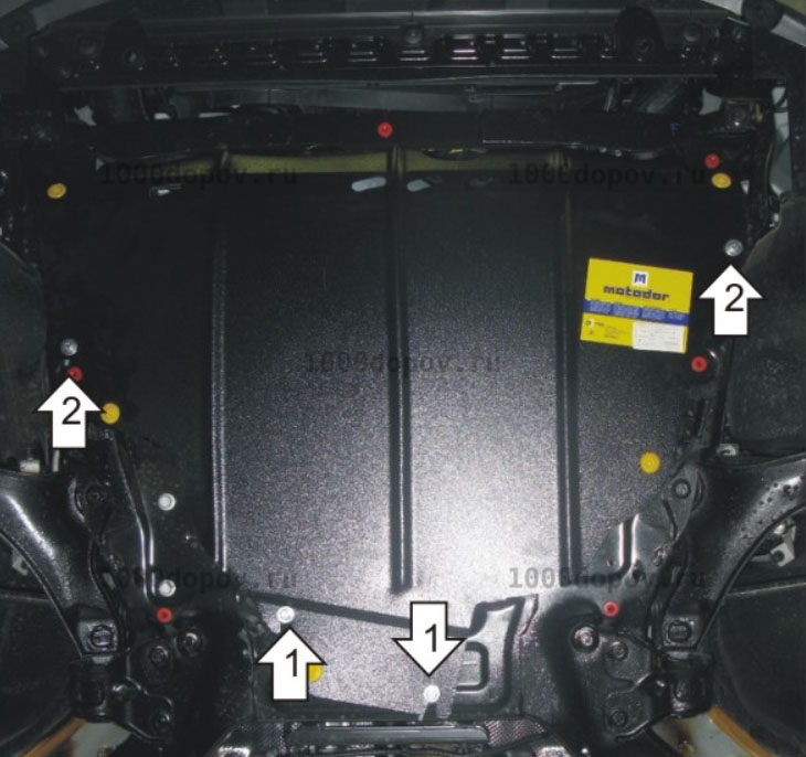 Защита Motodor 02615 Volvo S60 2010-2018  (Картер, Кпп) — рисунок 4