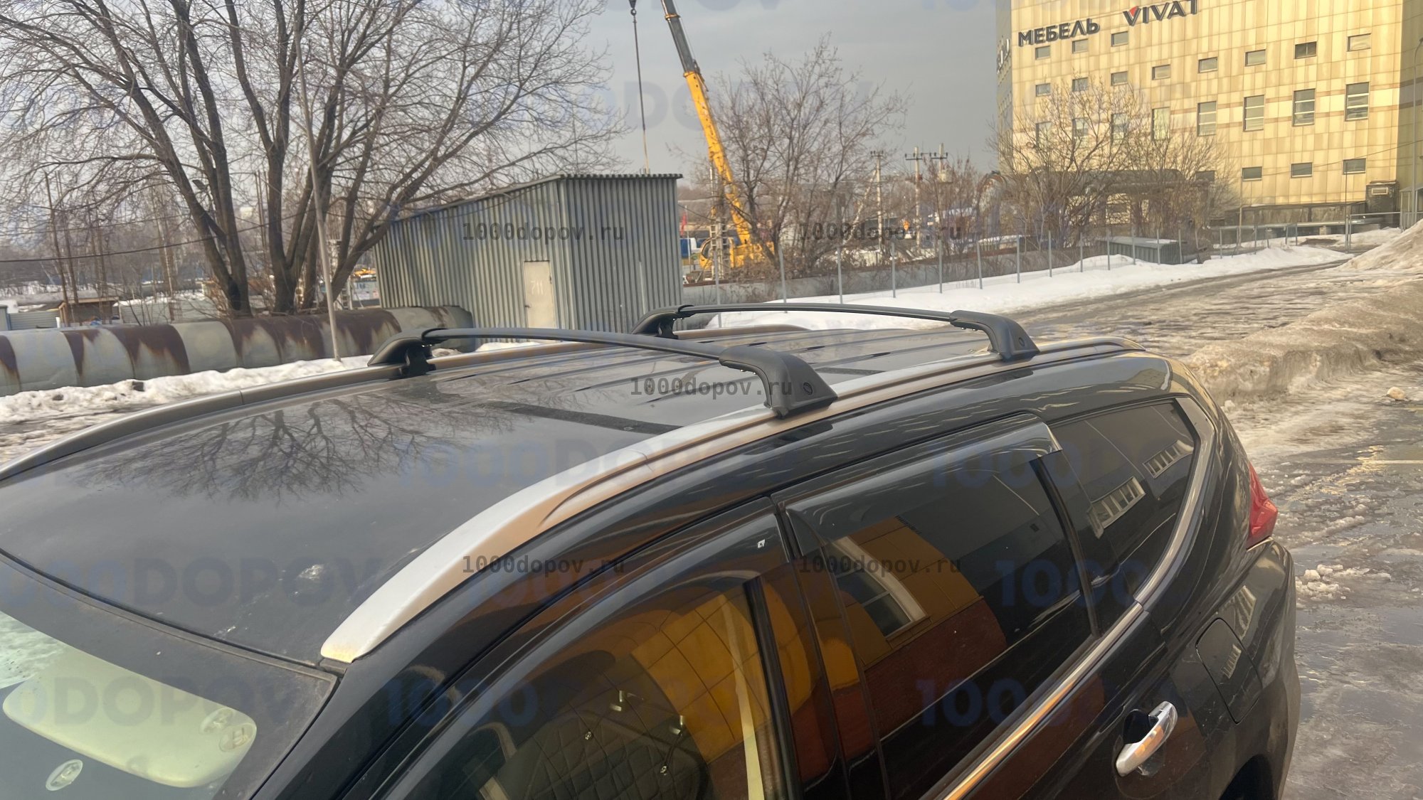 Багажник на рейлинги Mitsubishi Pajero Sport 3 2016-н.в. штатный — рисунок 2