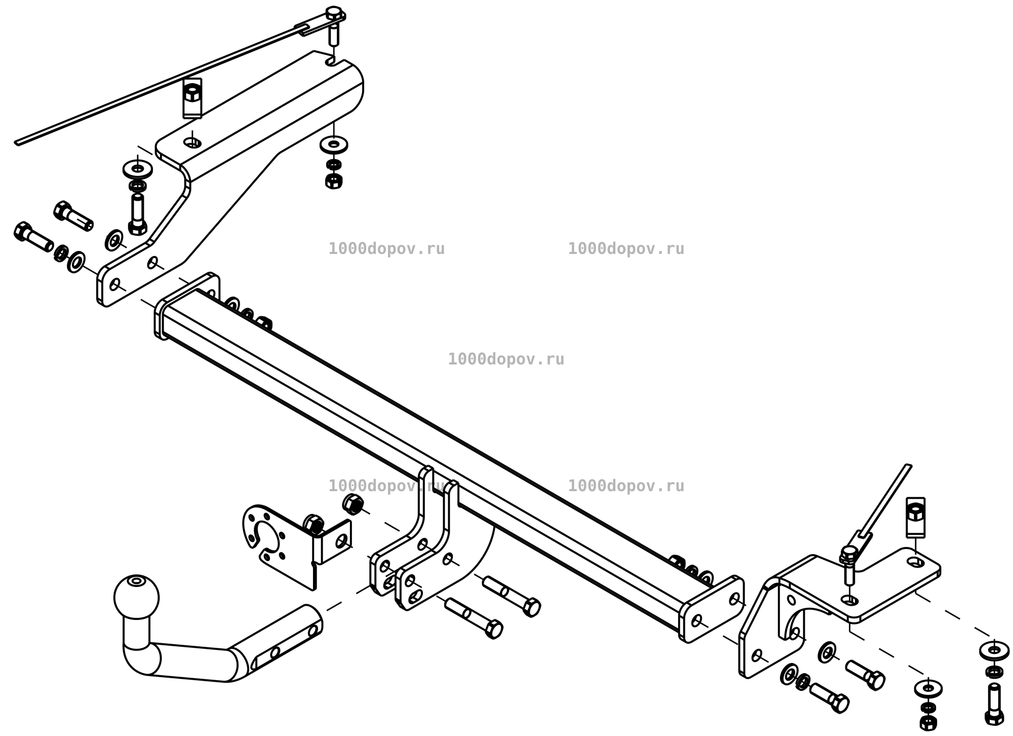 Фаркоп AvtoS JC 03 Jac JS4 2021-н.в. — рисунок 5