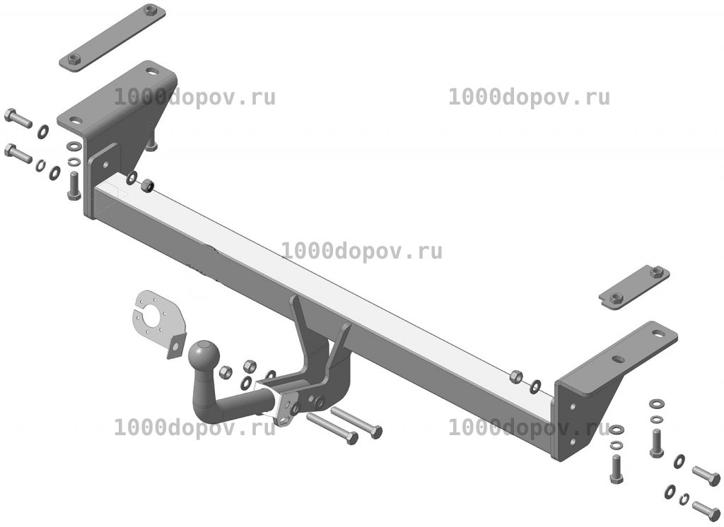 Фаркоп Motodor 91413-A Nissan Qashqai, Qashqai +2 2007-2014 / 2014-н.в (оцинк. шар). — рисунок 3