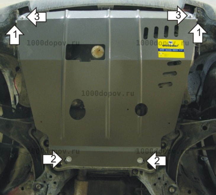 Защита Motodor 00738 Ford Escape 2001-2007 (Картер, Кпп) — рисунок 5