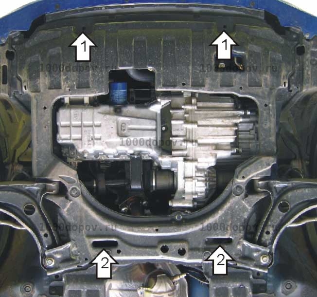 Защита Motodor 00814  Honda Fit 2002-2008 (Картер,КПП) — рисунок 3
