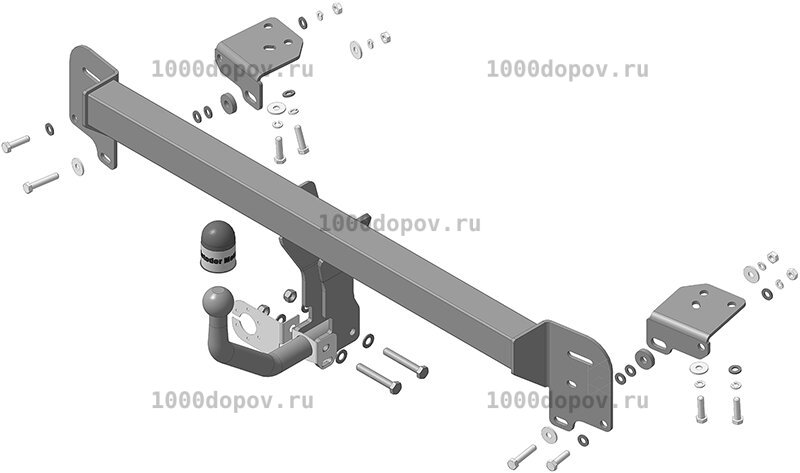 Фаркоп Motodor 92516-A Toyota Camry (V40/V50/XV50) 2006-2017 (оцинк. шар) — рисунок 6