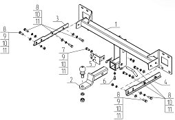 Фаркоп Avtos GL 05B Geely Monjaro 2023-н.в