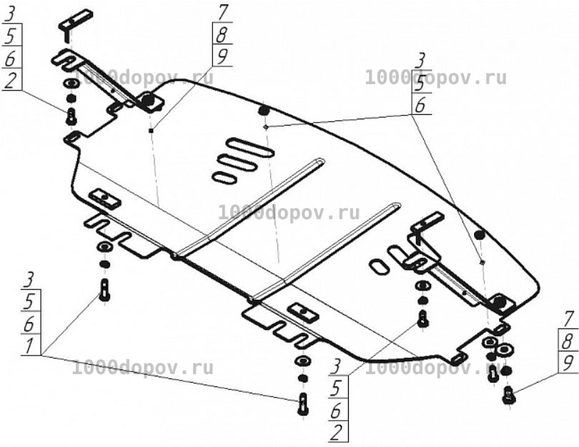 Защита Motodor 00226  BMW 3 (e90) 2005-2011 (Радиатор) — рисунок 3