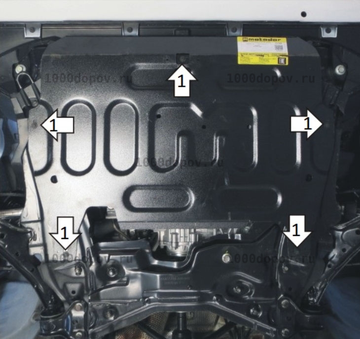 Защита Motodor 73105  Haval H6 Coupe 2017-2020 (Картер, Кпп) — рисунок 4