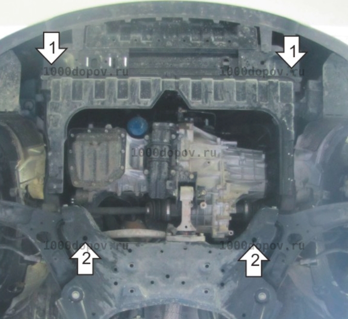 Защита Motodor 70901 на KIA Rio 2011-2017  (Картер, КПП) — рисунок 4