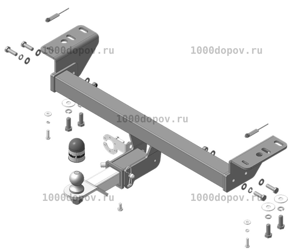 Фаркоп Motodor 93108-E HAVAL Jolion 2021-н.в. (хром. Шар) — рисунок 1