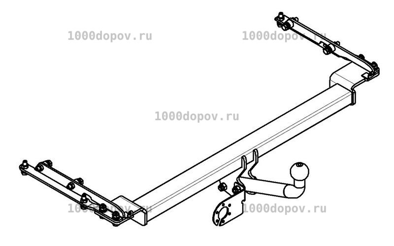 Фаркоп Avtos NS 19 Nissan Note 2006-2014 — рисунок 7