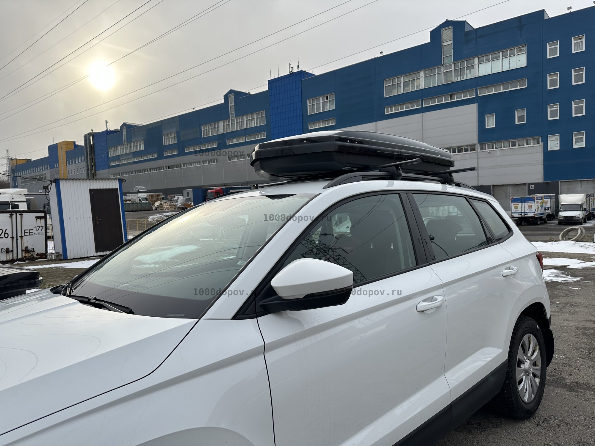 Автобокс на крышу (550 л.) двусторонний черный 175/80/30 — рисунок 7